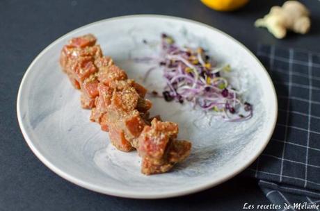 Tartare de saumon au yuzu : une entrée de Saint-Valentin