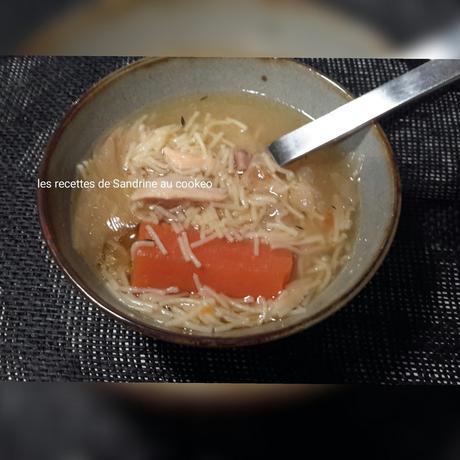 Bouillon de poule maison aux vermicelles au cookeo