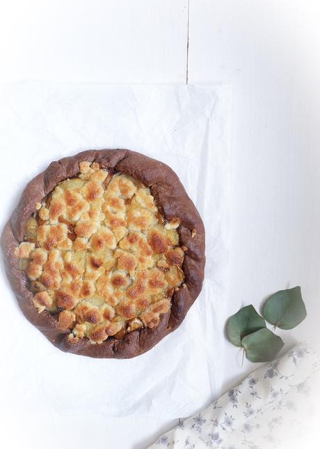 Tarte rustique poires & chocolat