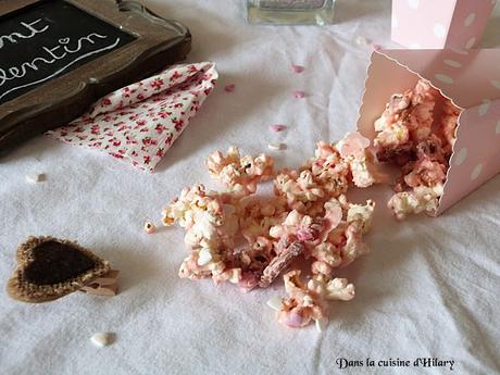 Pop corn gourmand (et rose!) de Cupidon - Dans la cuisine d'Hilary