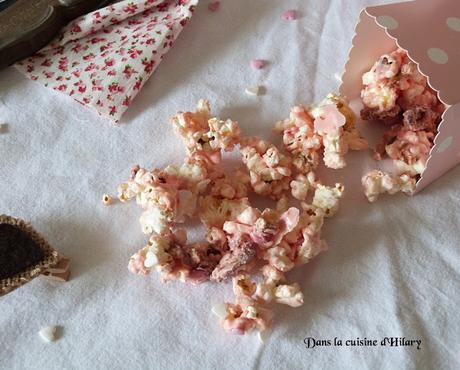 Pop corn gourmand (et rose!) de Cupidon - Dans la cuisine d'Hilary