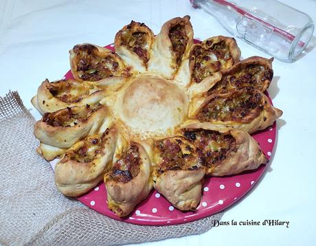 Calzone tournesol au chorizo, poivron et olives - Dans la cuisine d'Hilary