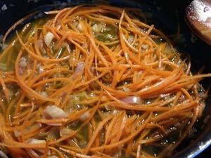 Spaghetti et moules sauce safran