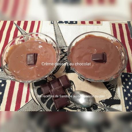 Crème au chocolat sans oeuf, onctueuse au companion ou autre robot