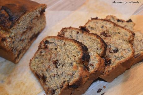 Cake à la peau de banane et pépites de chocolat