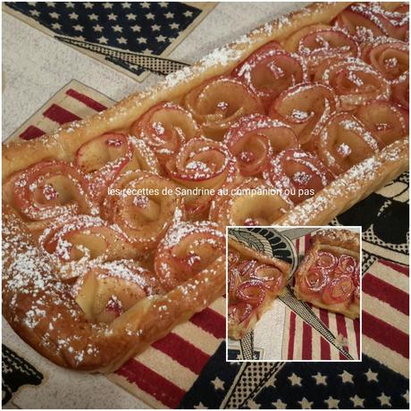 Tarte aux pommes bouquet de roses (au companion ou autre robot)