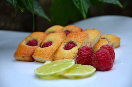 Financiers citron vert - framboises