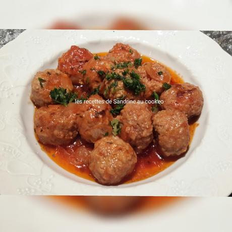 Boulettes de veau à la tomate et herbes de Provence au cookeo