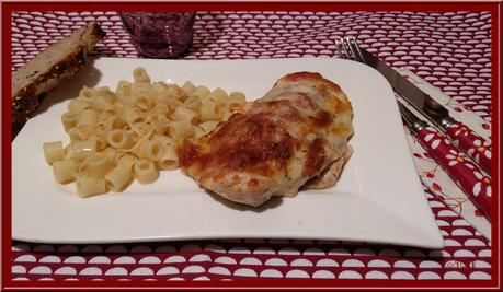 Escalopes de dinde gratinées au chorizo et à la mozzarella