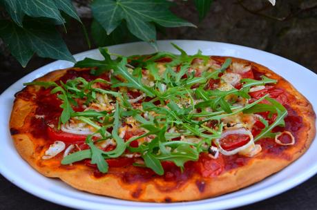 Pizza à la roquette