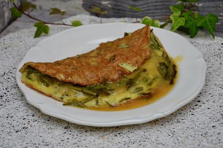 Omelette aux asperges sauvages