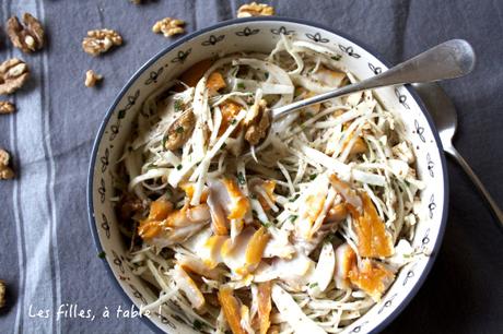 Salade de chou blanc, haddock et noix