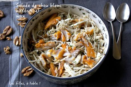 Salade de chou blanc, haddock et noix