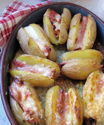 Jacket potatoes au jambon & au Maroilles
