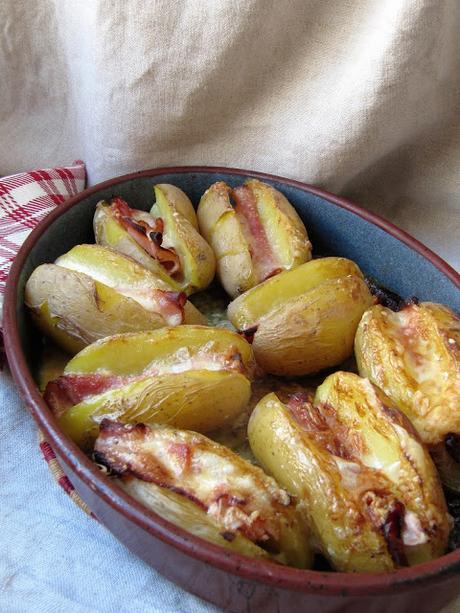 Jacket potatoes au jambon & au Maroilles