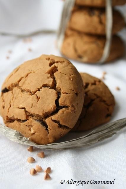 Cookies aux graines de sarrasin et pépites de chocolat, Bio, sans gluten sans lait sans oeufs