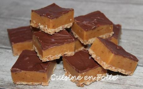 Petits carrés fondants au caramel
