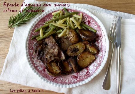 Epaule d’agneau aux anchois, citron et romarin