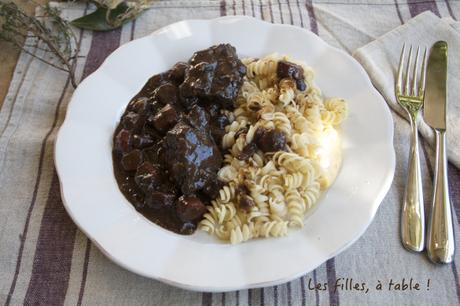 Bourguignon de joue de boeuf au chocolat