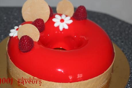 Entremets Dulcey Framboise en étapes