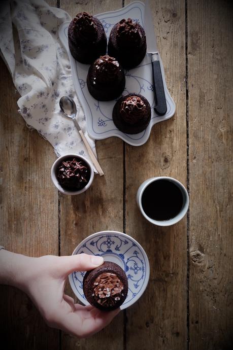 Mini Brownies et crème au chocolat