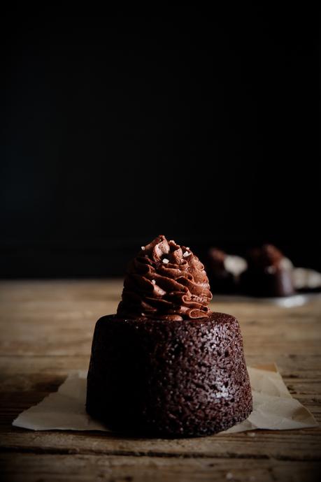 Mini Brownies et crème au chocolat