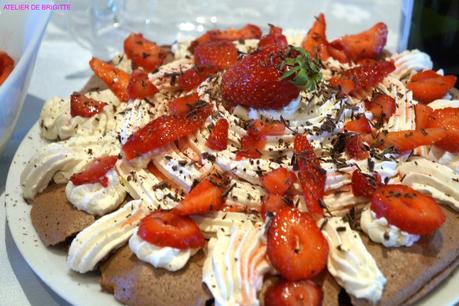 Pavlova Choco-fraises.