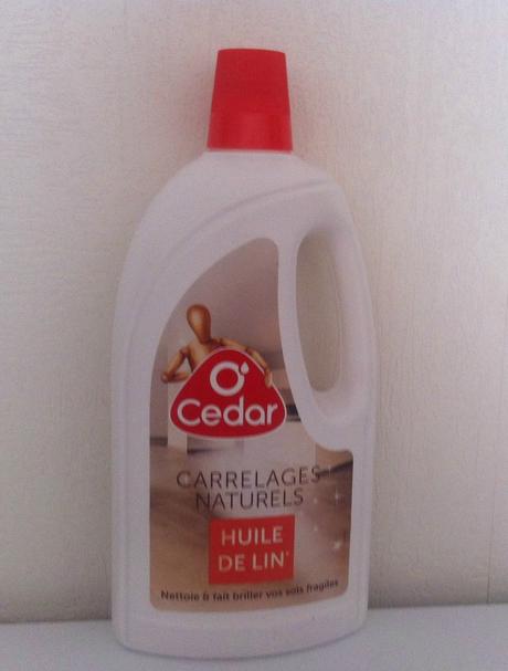 Nettoyant à l'huile de lin O 'cédar ,nouvelle formule pour nettoyer et prendre soin de vos carrelages et de votre déco.
