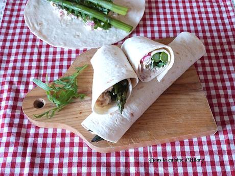 Wrap gourmand au thon et asperges vertes - Dans la cuisine d'Hilary