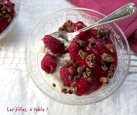 Framboises au brocciu et au miel