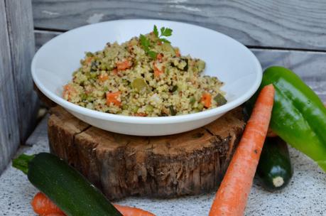 Quinoa/boulgour aux petits légumes