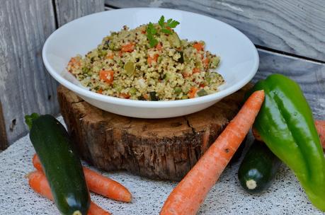 Quinoa/boulgour aux petits légumes