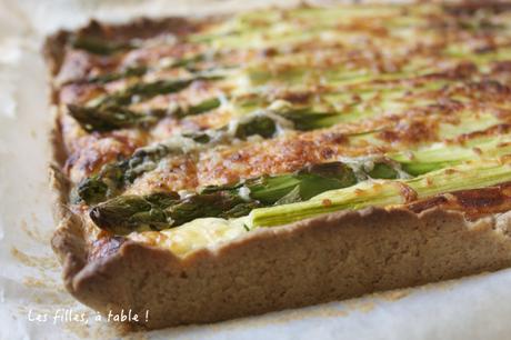 Tarte aux asperges, ricotta et beaufort