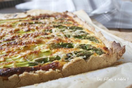 Tarte aux asperges, ricotta et beaufort