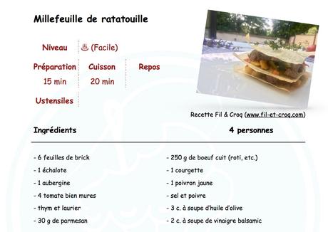 Bataille Food #46 : Ratatouille en millefeuille