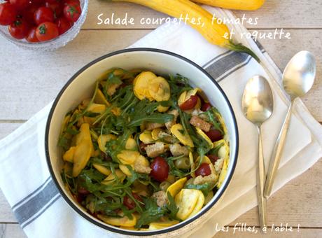 Salade de courgettes, tomates et roquette