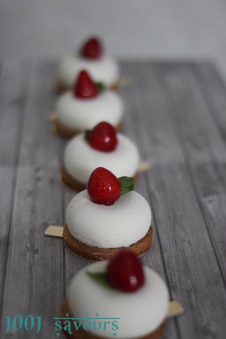 Strawberries & Cream (mini entremets fraise, menthe et yaourt)