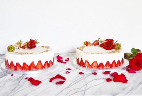 Wedding Cake façon Layer Cake Doré & Rouge 