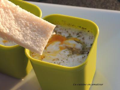 Oeuf cocotte au micro-ondes