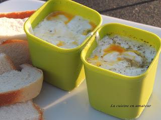 Oeuf cocotte au micro-ondes