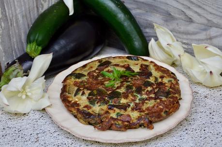 Omelette courgettes aubergines