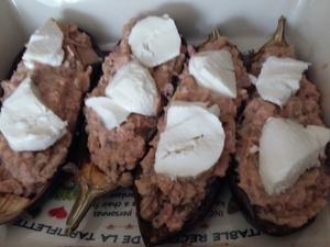 Aubergines farcies aux Lardons et Ricotta