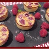 Minis flans pâtissiers aux framboises - Oh, la gourmande..