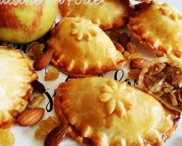 Chaussons aux pommes, raisins, amandes et sucre muscovado