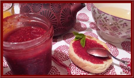 Confiture de Framboises à la menthe