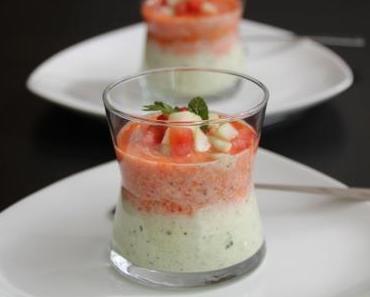 Crémeux tomate-mozza & concombre-fromage frais