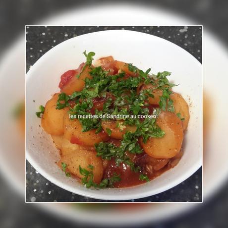 Pommes de terre à l'oignon et sauce tomate au cookeo companion thermomix ou autres robots