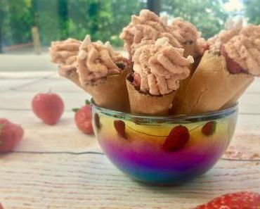 Mini-cornets aux fraises et poivre de sichuan ♨