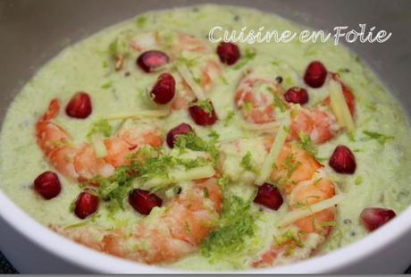 Nariyal Jheenga                                                                        (curry de gambas à la noix de coco)