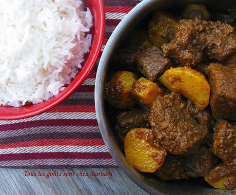 Curry moghol au boeuf et aux navets
